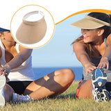 Maxbell Sun Visor Hat Comfortable Lightweight Clip on Visor for Tennis Beach Cycling Beige