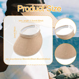 Maxbell Sun Visor Hat Comfortable Lightweight Clip on Visor for Tennis Beach Cycling Beige