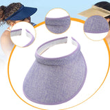 Maxbell Sun Visor Hat Comfortable Lightweight Clip on Visor for Tennis Beach Cycling Light purple