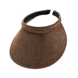 Maxbell Sun Visor Hat Comfortable Lightweight Clip on Visor for Tennis Beach Cycling Brown