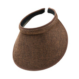 Maxbell Sun Visor Hat Comfortable Lightweight Clip on Visor for Tennis Beach Cycling Brown