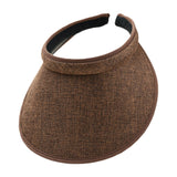 Maxbell Sun Visor Hat Comfortable Lightweight Clip on Visor for Tennis Beach Cycling Brown