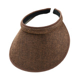 Maxbell Sun Visor Hat Comfortable Lightweight Clip on Visor for Tennis Beach Cycling Brown
