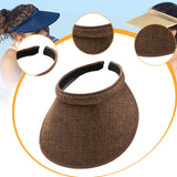 Maxbell Sun Visor Hat Comfortable Lightweight Clip on Visor for Tennis Beach Cycling Brown