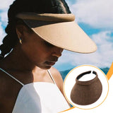 Maxbell Sun Visor Hat Comfortable Lightweight Clip on Visor for Tennis Beach Cycling Brown