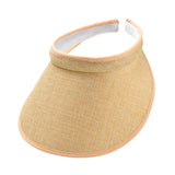 Maxbell Sun Visor Hat Comfortable Lightweight Clip on Visor for Tennis Beach Cycling Beige Yellow