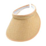 Maxbell Sun Visor Hat Comfortable Lightweight Clip on Visor for Tennis Beach Cycling Beige Yellow