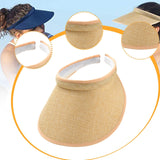 Maxbell Sun Visor Hat Comfortable Lightweight Clip on Visor for Tennis Beach Cycling Beige Yellow