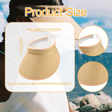 Maxbell Sun Visor Hat Comfortable Lightweight Clip on Visor for Tennis Beach Cycling Beige Yellow