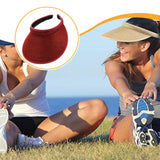 Maxbell Sun Visor Hat Comfortable Lightweight Clip on Visor for Tennis Beach Cycling Dark Red