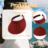Maxbell Sun Visor Hat Comfortable Lightweight Clip on Visor for Tennis Beach Cycling Dark Red