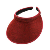Maxbell Sun Visor Hat Comfortable Lightweight Clip on Visor for Tennis Beach Cycling Dark Red