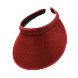 Maxbell Sun Visor Hat Comfortable Lightweight Clip on Visor for Tennis Beach Cycling Dark Red