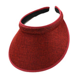 Maxbell Sun Visor Hat Comfortable Lightweight Clip on Visor for Tennis Beach Cycling Dark Red