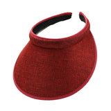 Maxbell Sun Visor Hat Comfortable Lightweight Clip on Visor for Tennis Beach Cycling Dark Red