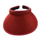 Maxbell Sun Visor Hat Comfortable Lightweight Clip on Visor for Tennis Beach Cycling Dark Red