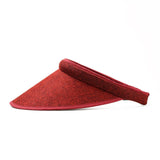 Maxbell Sun Visor Hat Comfortable Lightweight Clip on Visor for Tennis Beach Cycling Dark Red