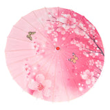 Maxbell Chinese Oiled Paper Umbrella Photo Props for Village Scenery Events Cosplay Pink