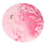 Maxbell Chinese Oiled Paper Umbrella Photo Props for Village Scenery Events Cosplay Pink