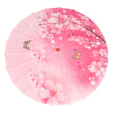 Maxbell Chinese Oiled Paper Umbrella Photo Props for Village Scenery Events Cosplay Pink