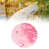 Maxbell Chinese Oiled Paper Umbrella Photo Props for Village Scenery Events Cosplay Pink