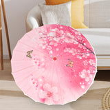 Maxbell Chinese Oiled Paper Umbrella Photo Props for Village Scenery Events Cosplay Pink