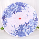 Maxbell Chinese Oiled Paper Umbrella Photo Props for Village Scenery Events Cosplay Blue