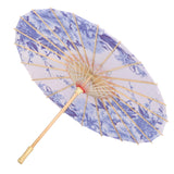 Maxbell Chinese Oiled Paper Umbrella Photo Props for Village Scenery Events Cosplay Blue