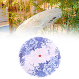 Maxbell Chinese Oiled Paper Umbrella Photo Props for Village Scenery Events Cosplay Blue