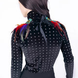 Maxbell Artificial Feather Shrug Shawl Halloween for Party Wedding Stage Performance