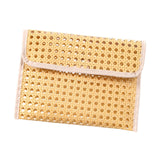 Maxbell Rattan Clutch Purse Fashion Versatile Summer Shoulder Bag for Holiday Picnic White