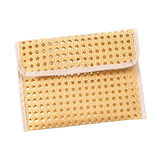 Maxbell Rattan Clutch Purse Fashion Versatile Summer Shoulder Bag for Holiday Picnic White