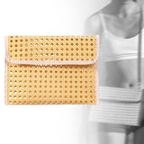 Maxbell Rattan Clutch Purse Fashion Versatile Summer Shoulder Bag for Holiday Picnic White