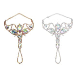 Maxbell Belly Dance Bracelet Shining Hand Chain Accessory for Party Celebration Gold