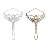 Maxbell Belly Dance Bracelet Shining Hand Chain Accessory for Party Celebration Gold