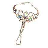 Maxbell Belly Dance Bracelet Shining Hand Chain Accessory for Party Celebration Gold