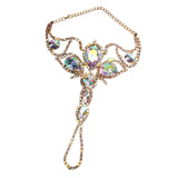 Maxbell Belly Dance Bracelet Shining Hand Chain Accessory for Party Celebration Gold