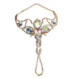 Maxbell Belly Dance Bracelet Shining Hand Chain Accessory for Party Celebration Gold