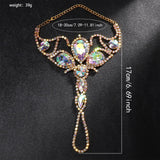 Maxbell Belly Dance Bracelet Shining Hand Chain Accessory for Party Celebration Gold