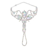 Maxbell Belly Dance Bracelet Shining Hand Chain Accessory for Party Celebration Silver