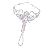 Maxbell Belly Dance Bracelet Shining Hand Chain Accessory for Party Celebration Silver