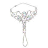 Maxbell Belly Dance Bracelet Shining Hand Chain Accessory for Party Celebration Silver