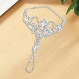 Maxbell Belly Dance Bracelet Shining Hand Chain Accessory for Party Celebration Silver