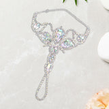 Maxbell Belly Dance Bracelet Shining Hand Chain Accessory for Party Celebration Silver