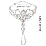 Maxbell Belly Dance Bracelet Shining Hand Chain Accessory for Party Celebration Silver