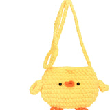Maxbell Women Knitted Crossbody Bag Casual Shoulder Purse for Summer Shopping Travel Yellow