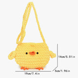 Maxbell Women Knitted Crossbody Bag Casual Shoulder Purse for Summer Shopping Travel Yellow