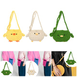 Maxbell Women Knitted Crossbody Bag Casual Shoulder Purse for Summer Shopping Travel Yellow