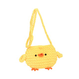 Maxbell Women Knitted Crossbody Bag Casual Shoulder Purse for Summer Shopping Travel Yellow