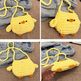 Maxbell Women Knitted Crossbody Bag Casual Shoulder Purse for Summer Shopping Travel Yellow